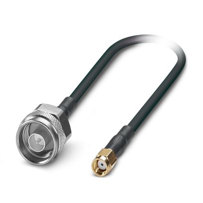 Phoenix Contact Coaxial Cordset; NBC-COX-CNM/1.5-M/COX-CLM; Male Straight to Male Straight; 1.5m FRNC Cable